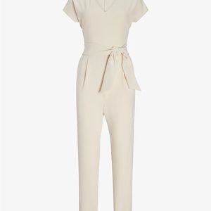 V-Neck Tie Waist Jumpsuit